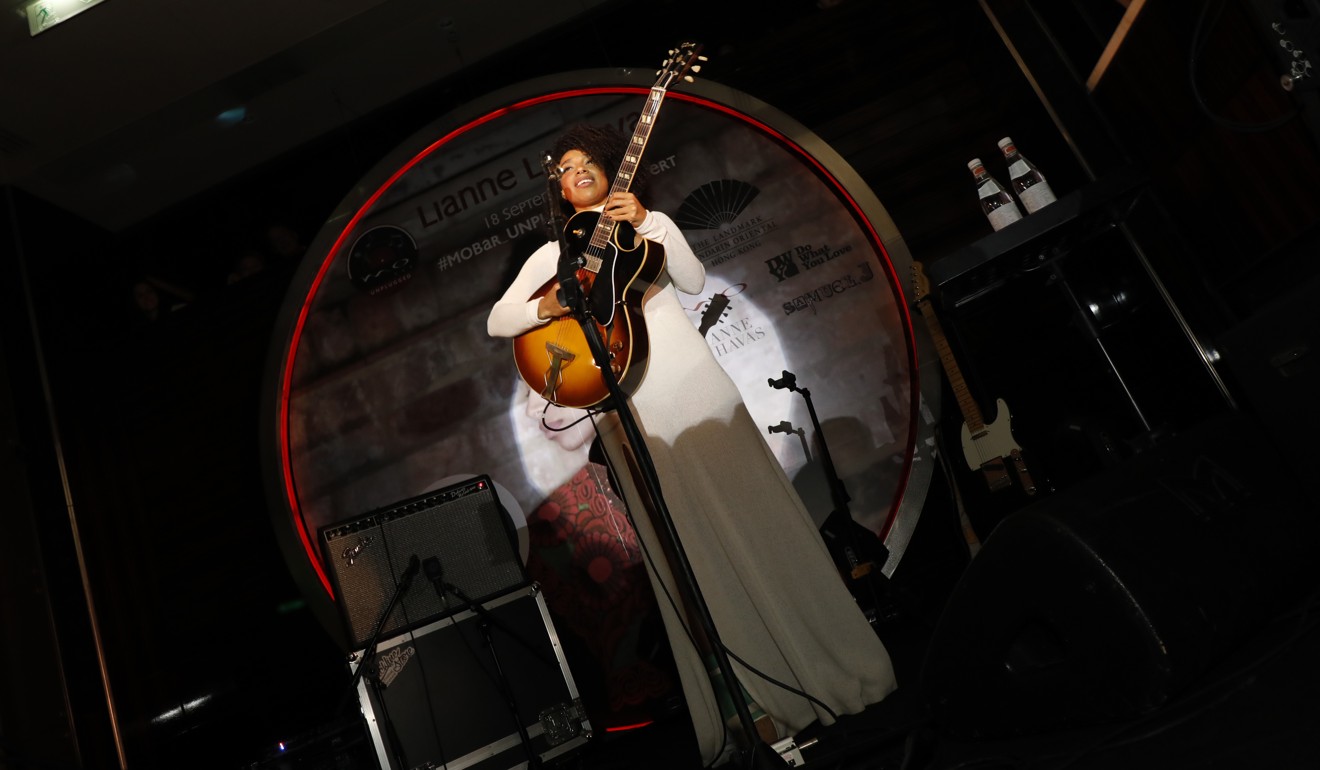 La Havas plays an acoustic set at MO Bar in Hong Kong.