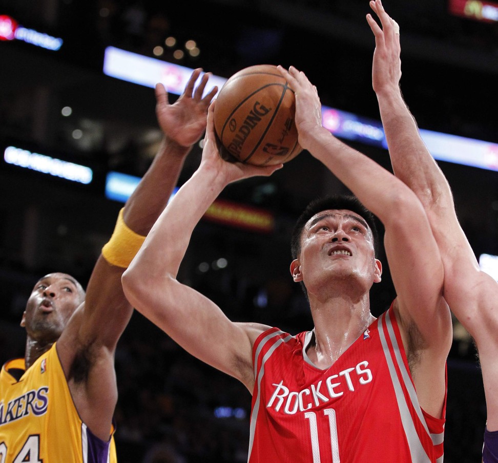 Bryant and Yao Ming are two key figures in basketball’s rise in popularity in China. Photo: Reuters