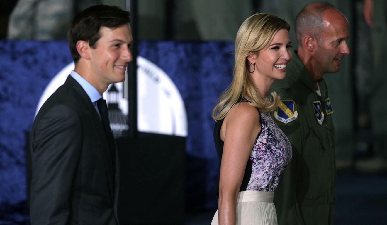 Jared Kushner and Ivanka Trump have emerged as important conduits for top Chinese officials in Washington. Photo: AFP