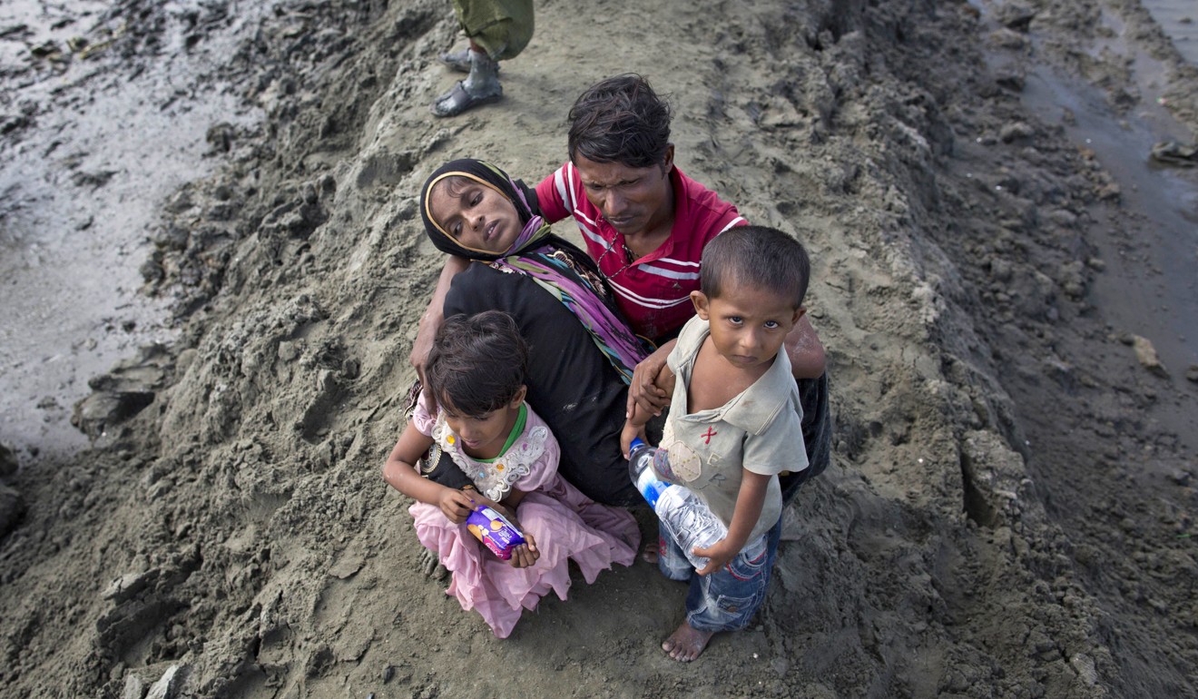 A newly arrived Rohingya Muslim family. Photo: AP
