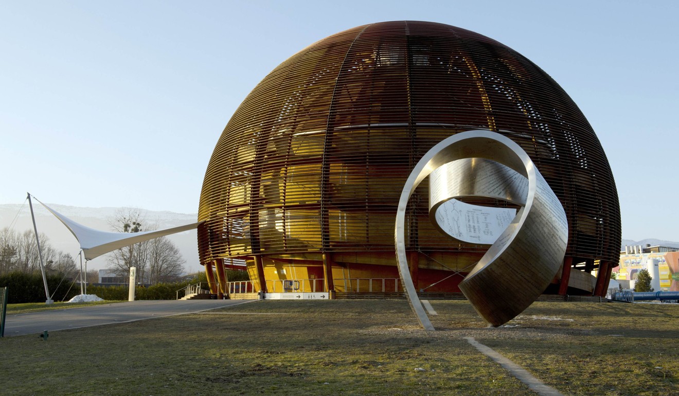 The Globe of Science and Innovation at the European Organisation for Nuclear Research (CERN) in Meyrin, near Geneva, where scientists using the world’s largest proton smasher to hunt for particles that may change our understanding of the universe. The organisation won a 2012 science Nobel prize. Photo: AFP