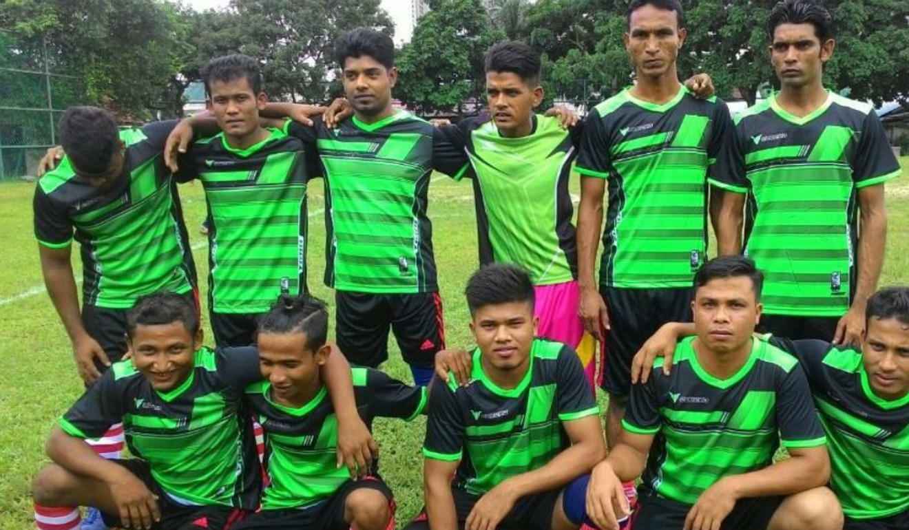 The Rohingya soccer team.