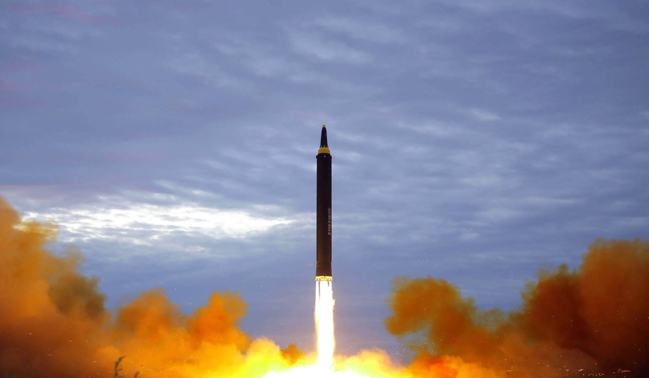 A North Korean Hwasong-12 ballistic rocket. File photo: AFP
