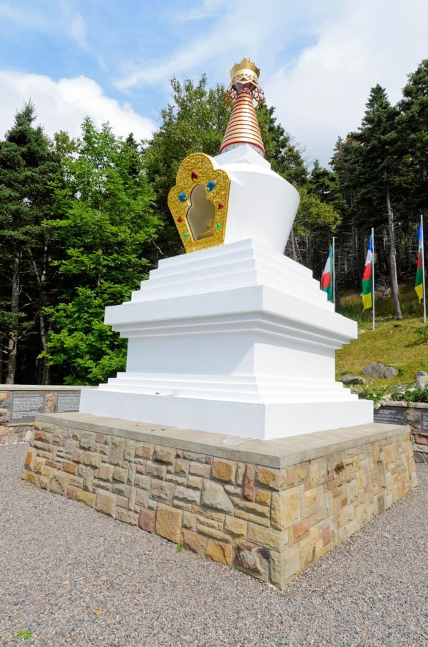 A stupa at Gampo Abbey, on Cape Breton Island, in Canada, contains relics of Chogyam Trungpa. Picture: Alamy