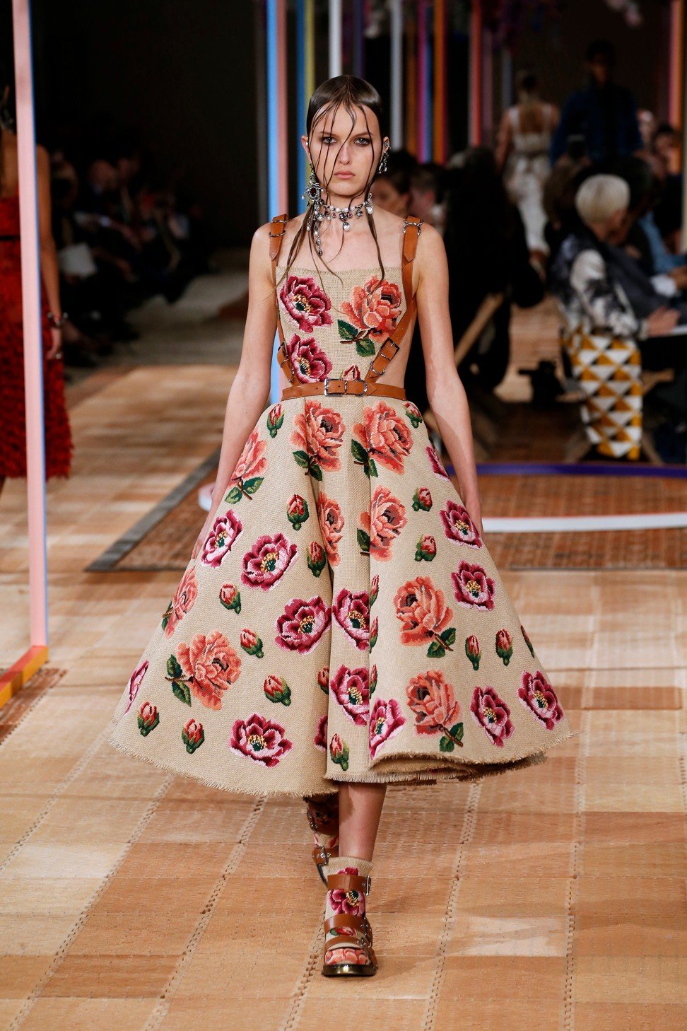 Floral explosion at Alexander McQueen’s spring/summer 2018 Paris show ...