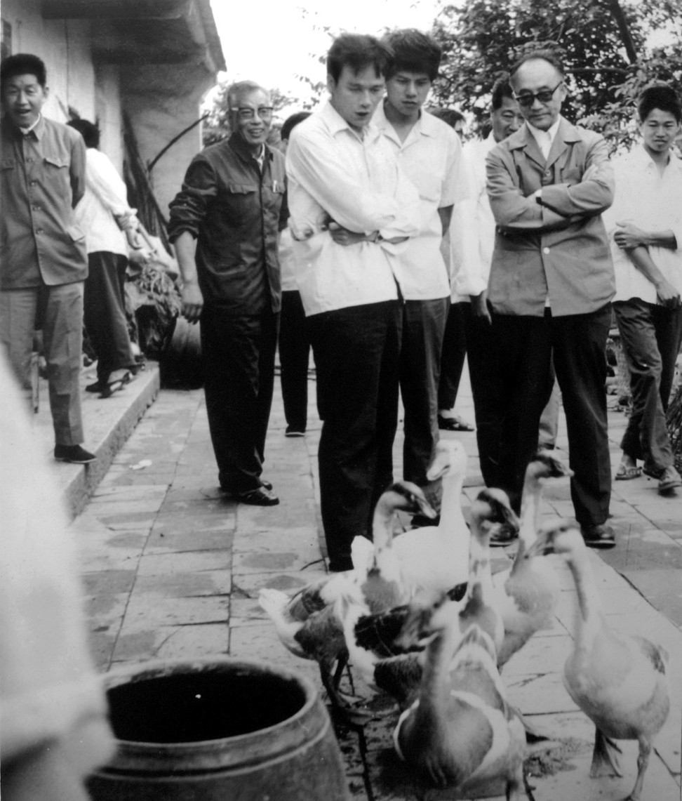 Wang Qishan (centre) accompanies leaders from the Communist Party secretariat’s Rural Policy Research Office on an inspection of Putian, Fujian, in May 1982. Photo: Xinhua