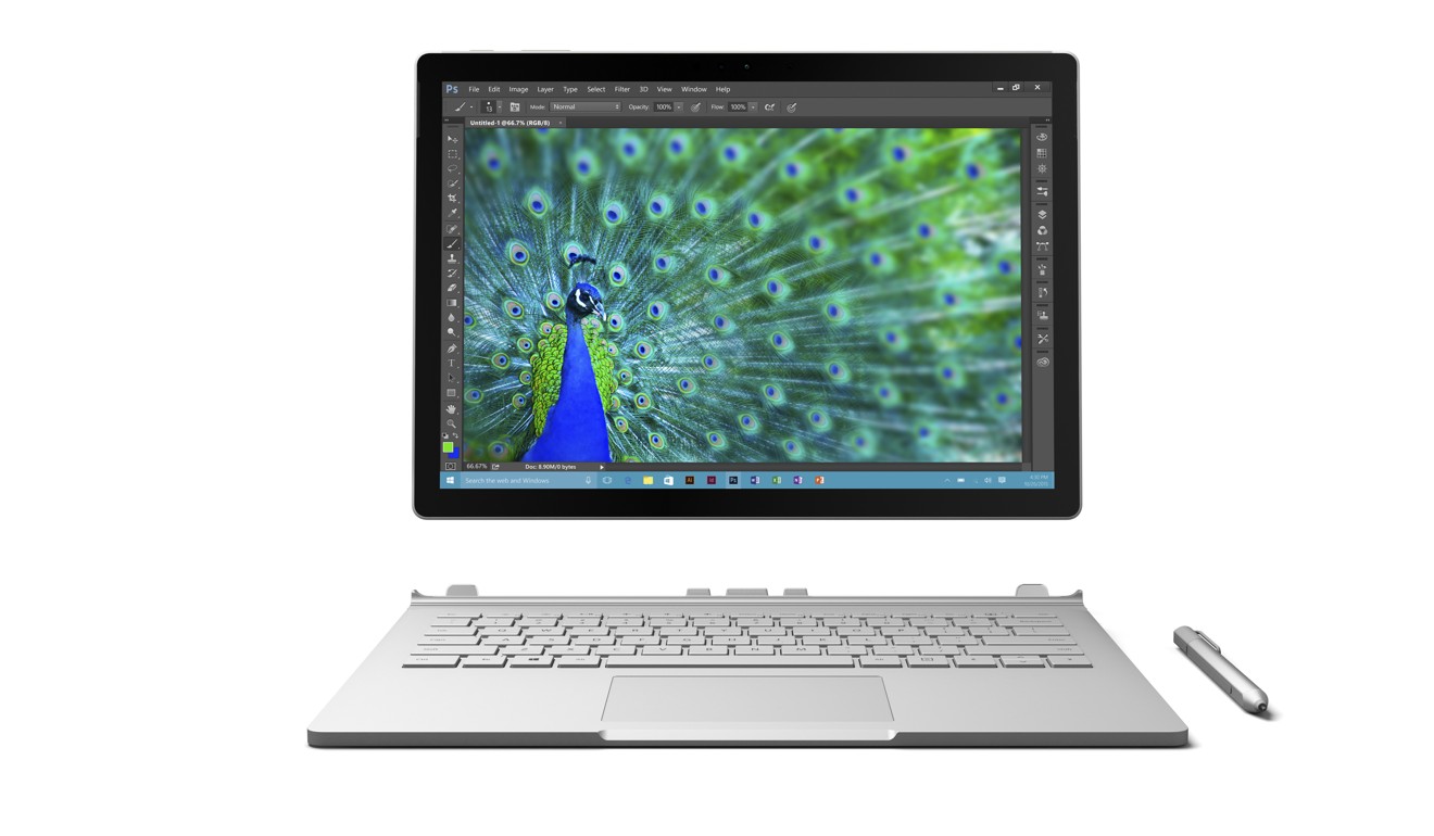 The Microsoft Surface Book’s detachable 13.5-inch display works as a stand-alone tablet.