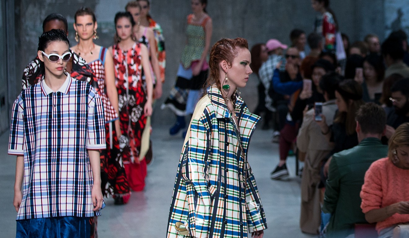 Models walk the runway for Marni during the Milan Fashion Week Spring/Summer 2018. Photo: Xinhua
