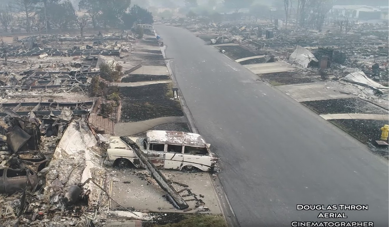 A devastated neighbourhood in Santa Rosa, California. Photo: Douglas Thron/Reuters/Naoto Yoshidome