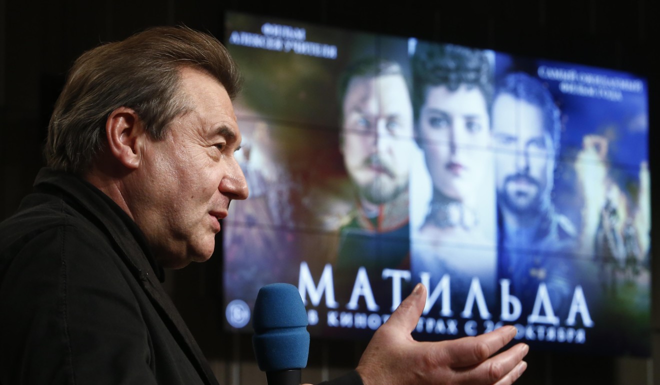 Russian film director Alexei Uchitel speaks before the press screening of the controversial film Matilda in Moscow, which chronicles the love affair of future Tsar Nicholas II and a Polish dancer. Photo: Reuters
