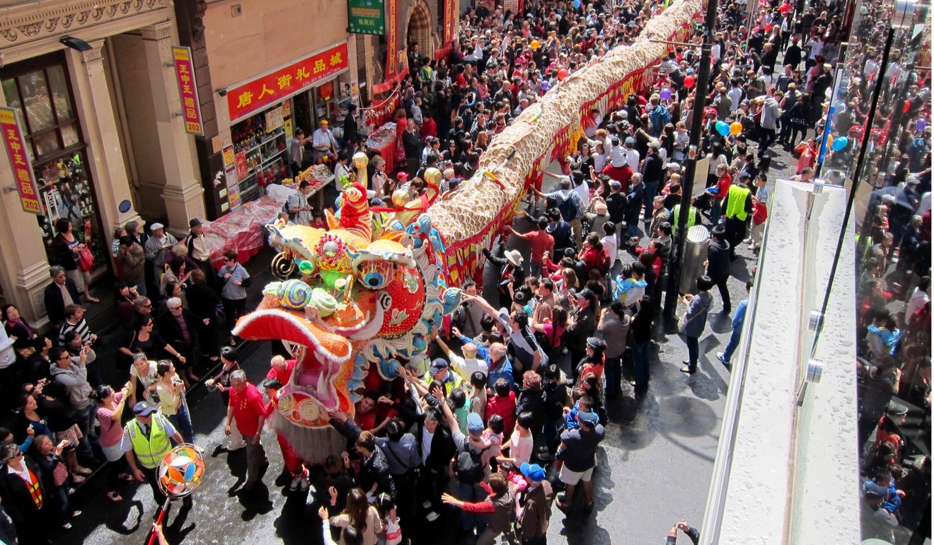 A parade in Melbourne’s Chinatown. Picture: Alamy