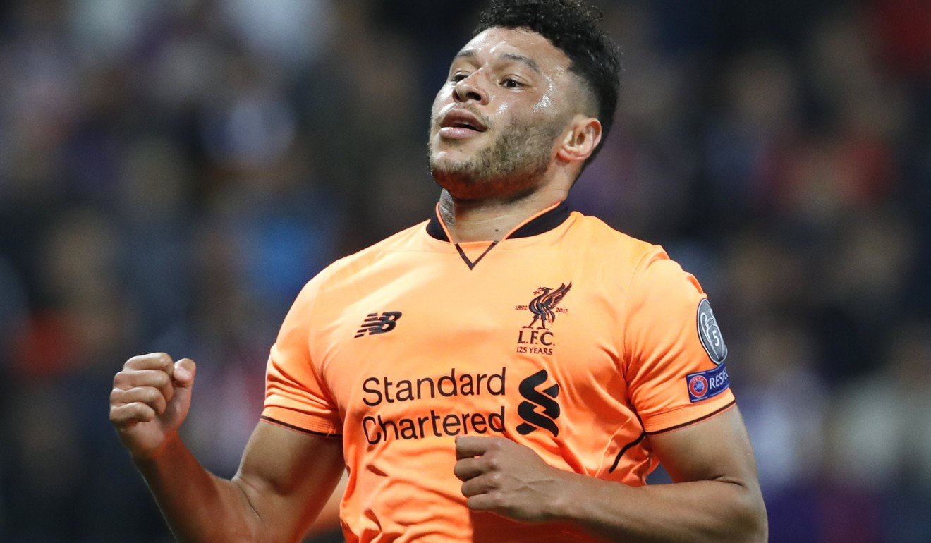 Alex Oxlade-Chamberlain was relieved to get off the mark for his new club. Photo: EPA