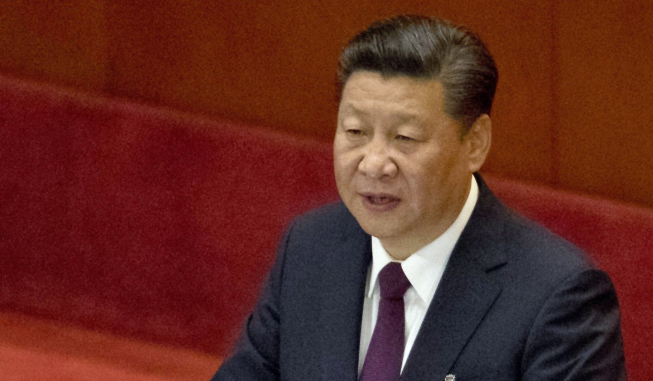 Chinese President Xi Jinping addresses the opening ceremony of the 19th Party Congress at the Great Hall of the People in Beijing. Photo: AP