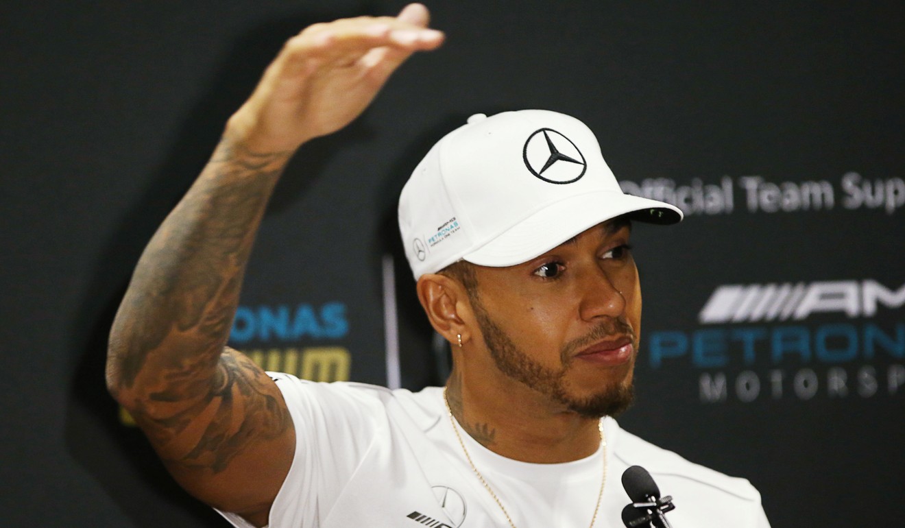 Lewis Hamilton speaks during a news conference ahead of the Mexican Grand Prix. Photo: Reuters