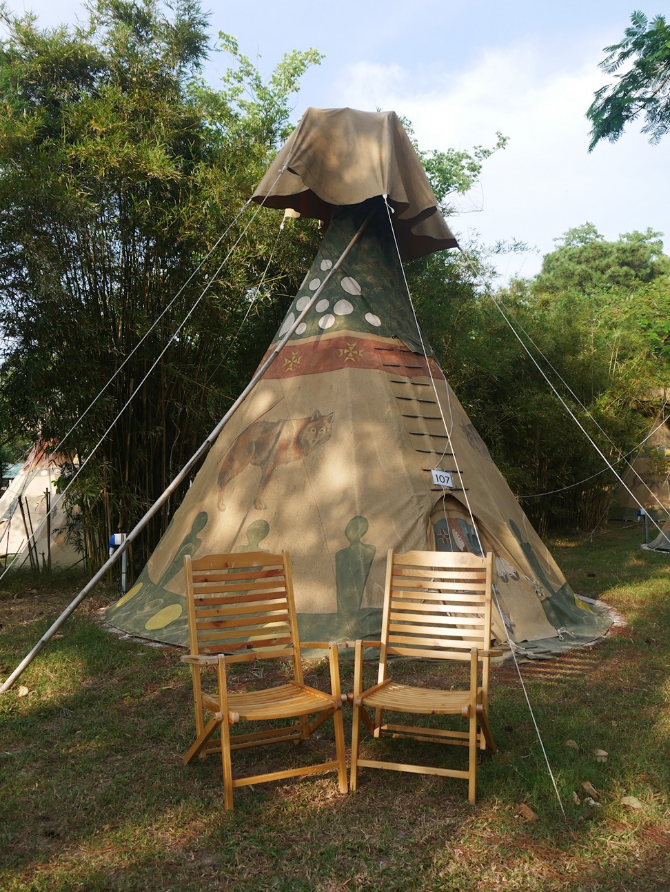 A Native-American-style tepee at the Sai Yuen glamping site in Cheung Chau. Photo: Stuart Heaver