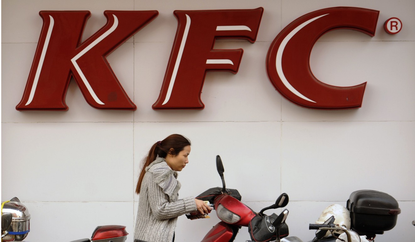 The No 1 fast-food restaurant in China is KFC, which Q says she finds completely disgusting. Photo: AFP
