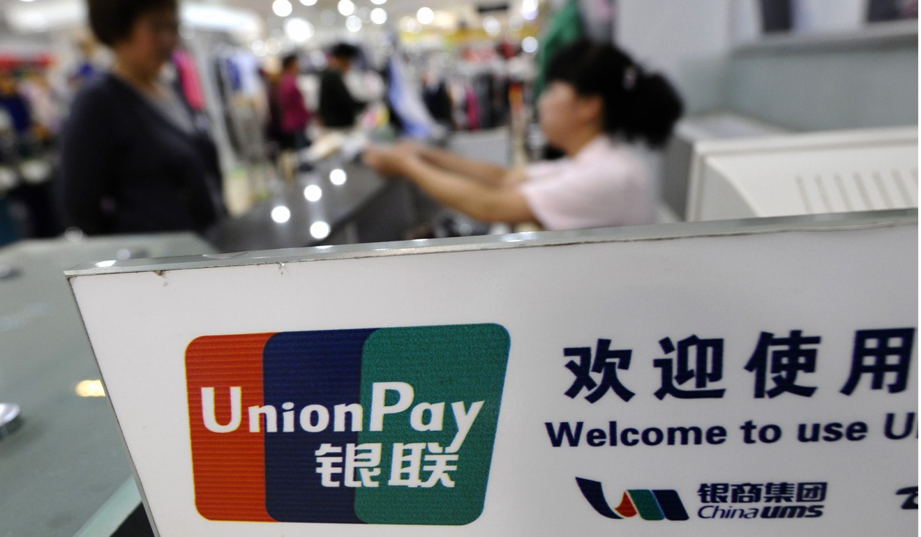 Chinese bank card operator UnionPay dominates the market in China. Photo: Reuters