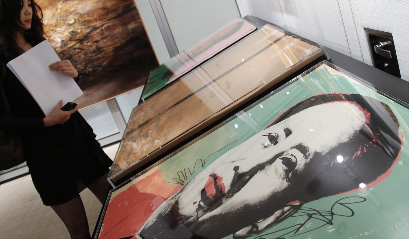 One of 10 screenprints in colours of Mao, 1972, by Andy Warhol. Photo: SCMP
