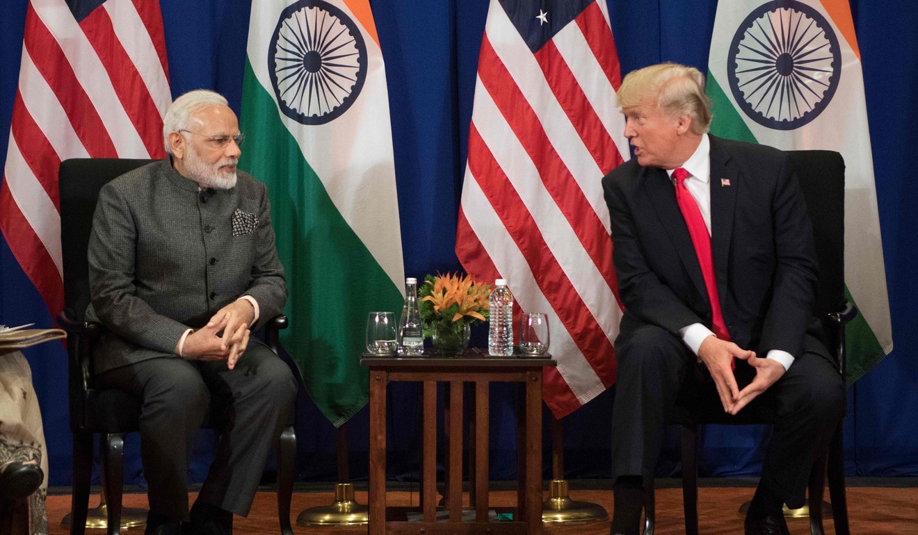Indian Prime Minister Narendra Modi and US president Donald trump. Photo: AFP