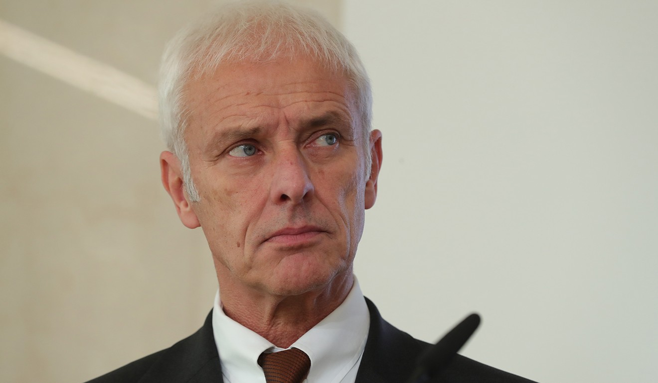 Matthias Mueller, chief executive officer of Volkswagen AG, pauses during a news conference at the automaker's headquarters in Wolfsburg, Germany. Photo: Bloomberg