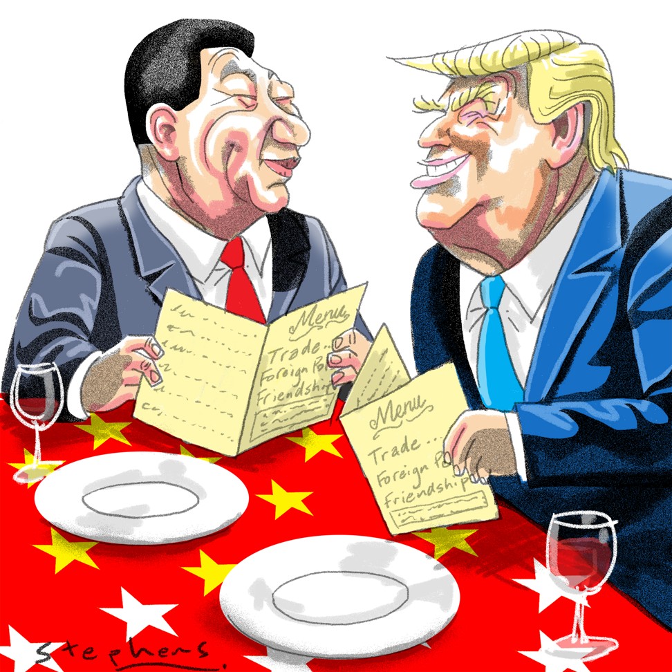 The warm welcome Xi gave to Trump during his time in Beijing was indicative of both leaders’ desire for cooperation and friendship after years of cooling relations. Illustration: Craig Stephens
