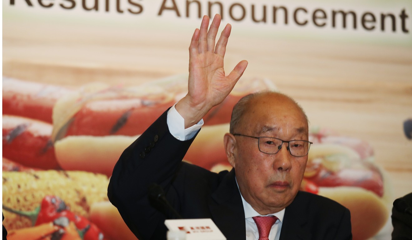 Wan Long chairman and CEO of WH Group said shrinking hog production in China would be offset by imports form the US and Europe. Photo: Nora Tam