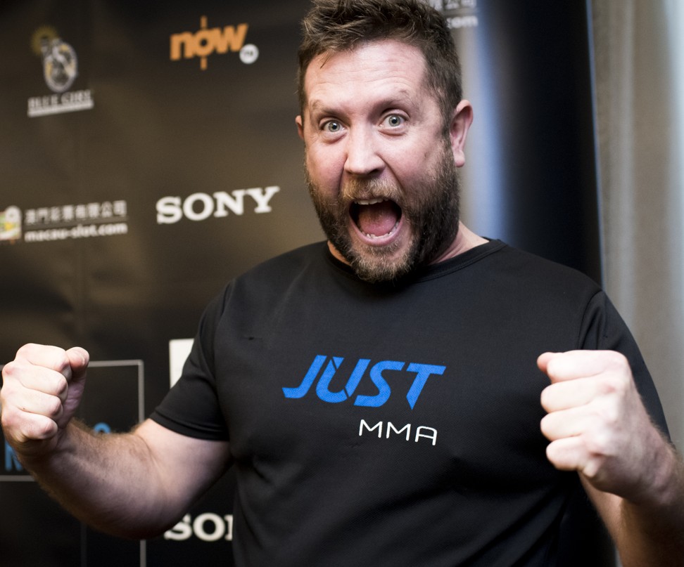 Mark Mooney is fired up at the weigh-in on Thursday. Photo: Michael Sakas Photography