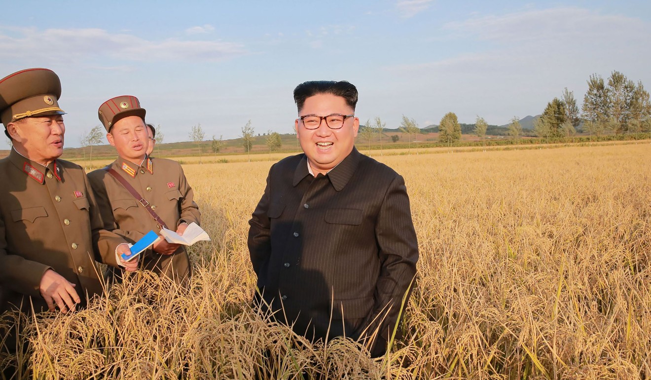 North Korean leader Kim Jong-un visits a farm in the reclusive country, which is suffering food shortages after harsh sanctions were imposed by the UN for its ongoing nuclear weapons programme. Photo: AFP