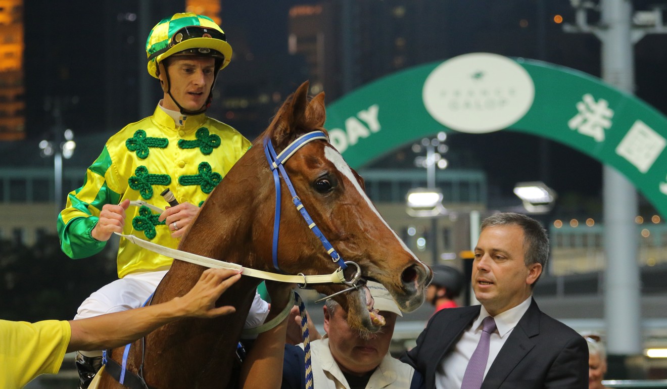 Caspar Fownes with Grace Heart, ridden by Zac Purton.