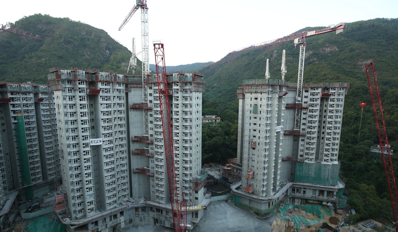 Construction site of public housing at Kwei Tei Street in Fo Tan. Photo: Edmond So