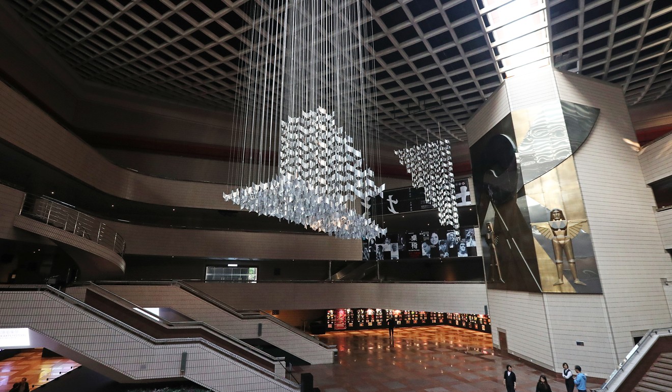 The newly arranged chandelier now has three parts. Photo: Nora Tam