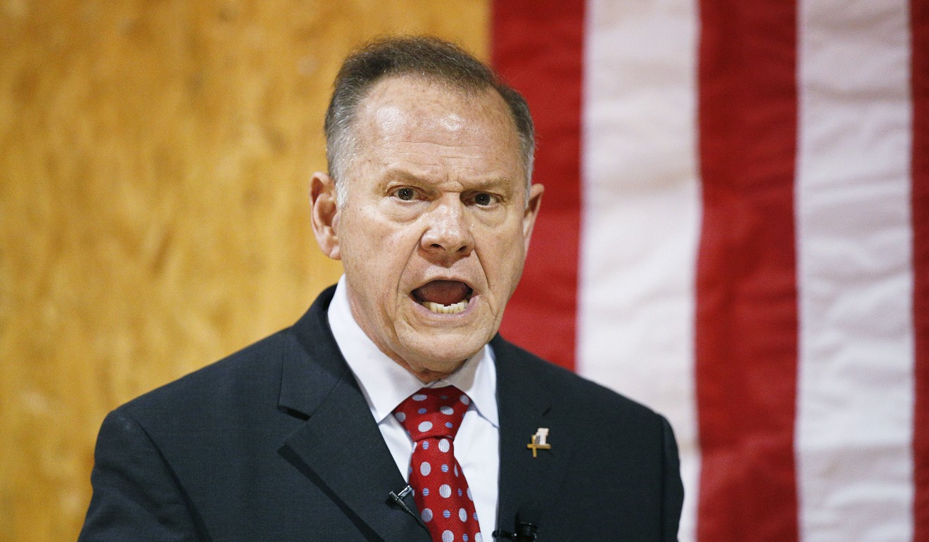 Former Alabama Chief Justice and US Senate candidate Roy Moore, who is accused of inappropriate sexual contact with teenage girls. Photo: AP