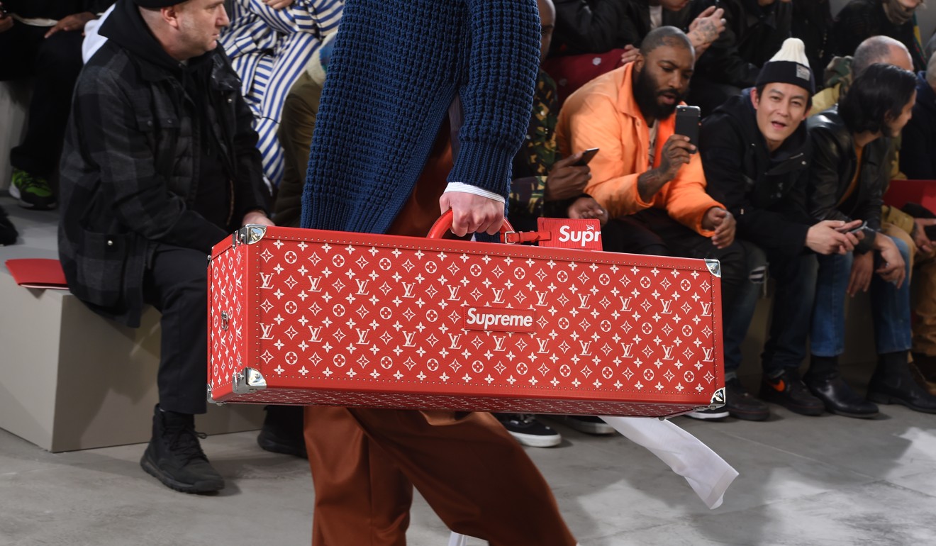 Louis Vuitton's autumn/winter 2017 New York-inspired menswear collection featured products in collaboration with streetwear brand Supreme.