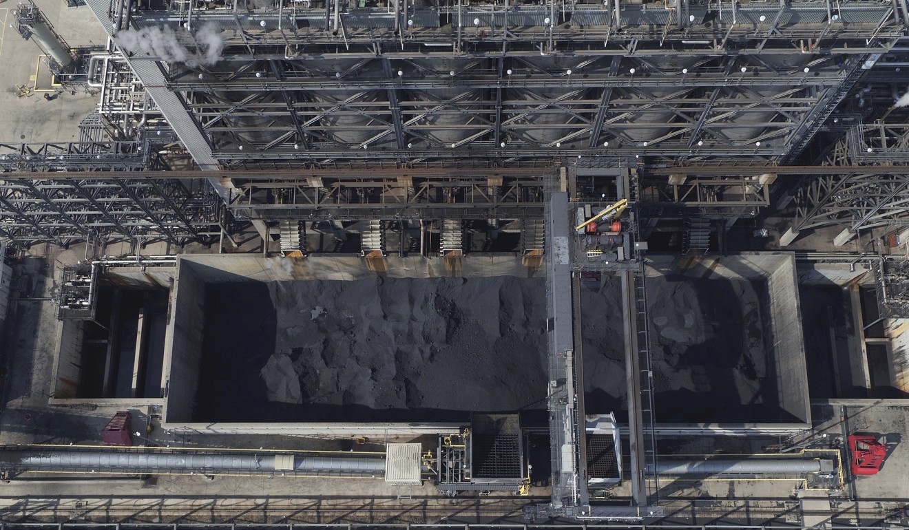Petroleum coke, the grainy black by-product of refining Canadian tar sands oil. India factories rely heavily on “petcoke” – a high-carbon, high-sulphur fuel that is dirtier than coal – and burn it unregulated. Photo: AP
