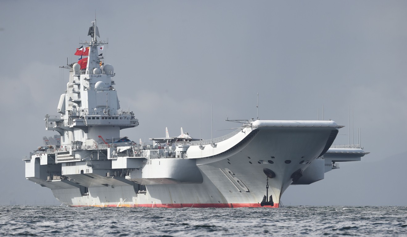 (China's first aircraft carrier, the Liaoning, provided the template for the design of the 001A. Photo: AFP
