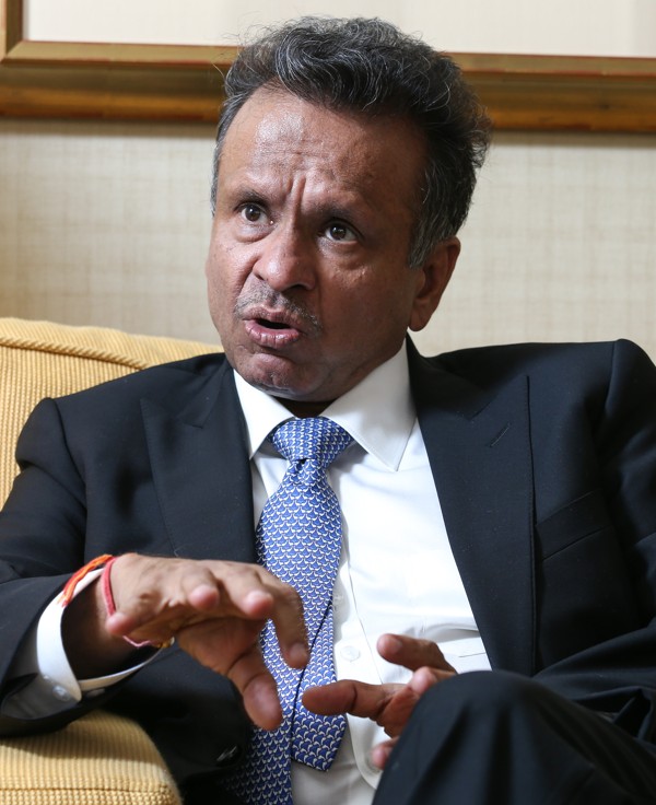 Ramesh Tainwala, CEO of Samsonite, during an interview in August 2016 in Admiralty, Hong Kong. Photo: SCMP / K. Y. Cheng