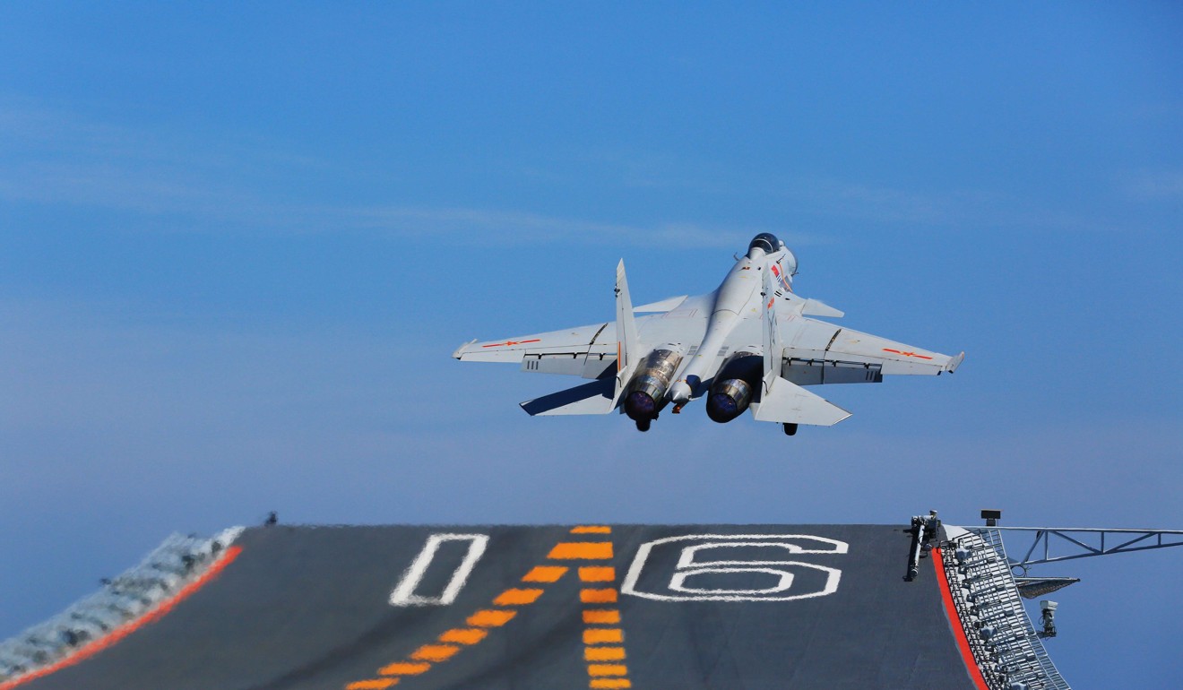 Both carriers will carry J-15 fighter jets. Photo: Xinhua