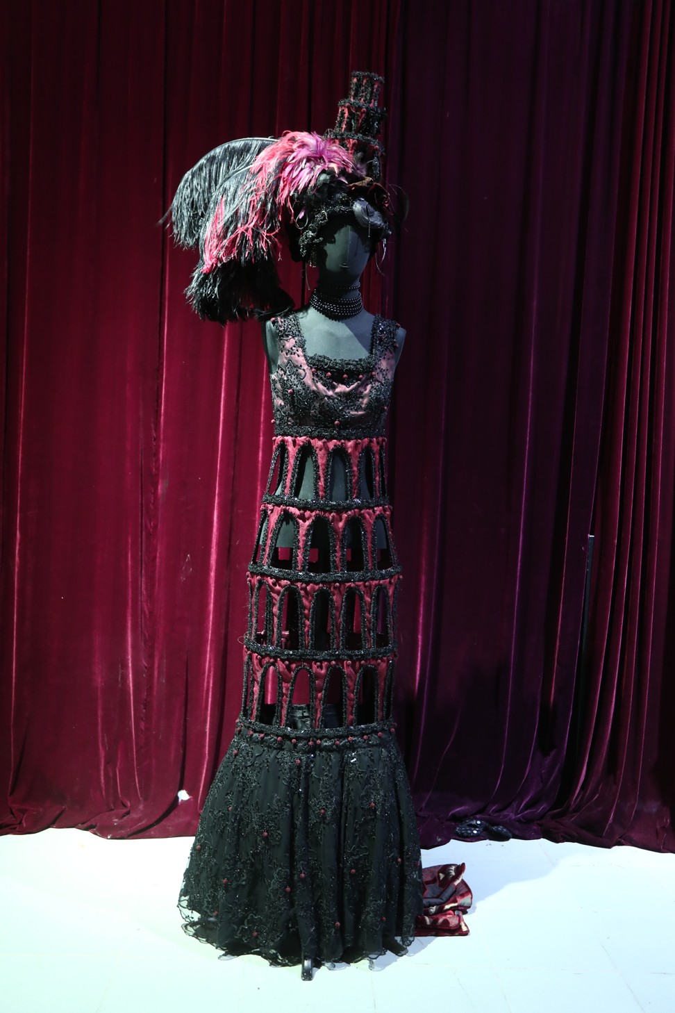 Leaning tower of Pisa dress at House of Siren. Photo: Jonathan Wong