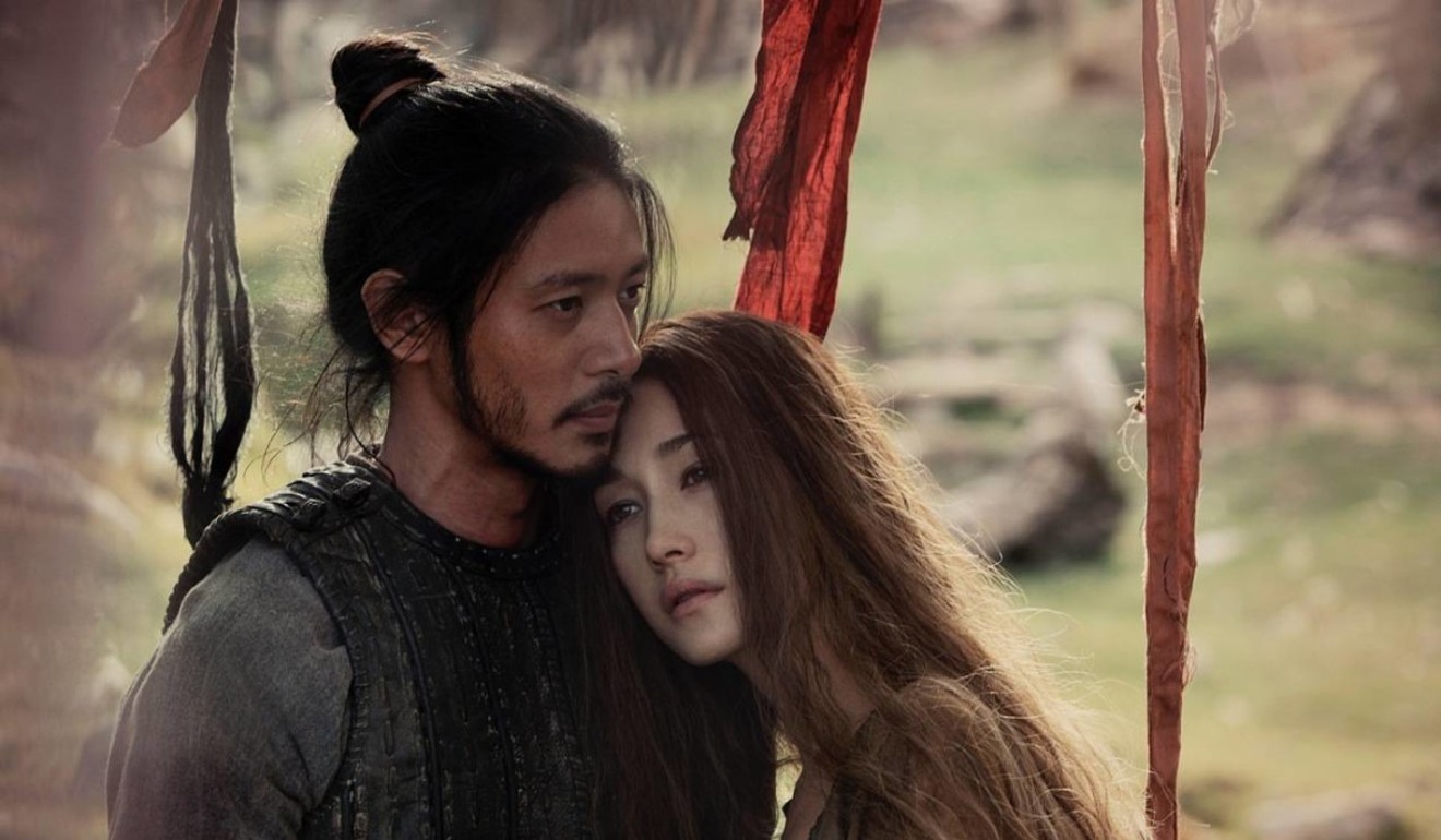 Joe Odagiri and Maggie Q in a still from The Warrior and the Wolf.