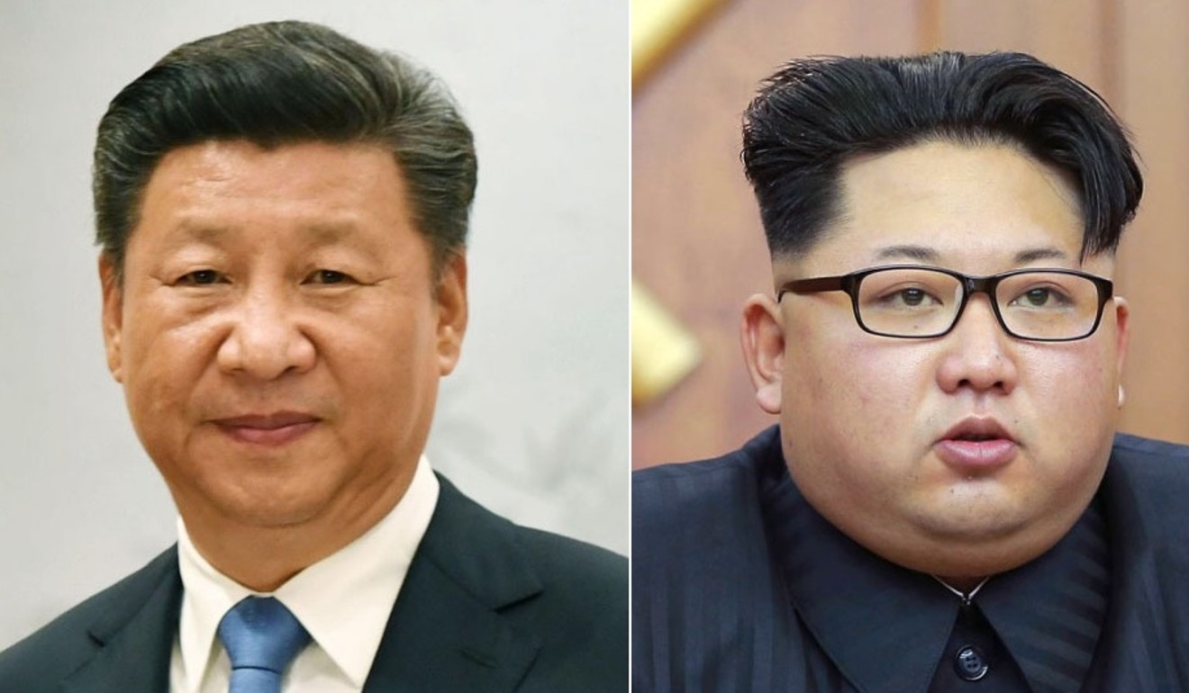 Chinese President Xi Jinping (left) and North Korean leader Kim Jong-un are seen in this combination photograph. Former top Chinese diplomat Yang Xiyu said Beijing would never accept North Korea as a nuclear power. Photo: Kyodo