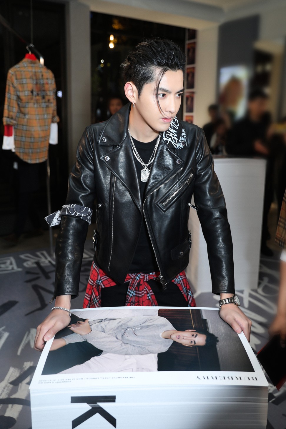 Kris Wu in the Burberry Holiday Party Look for Guys