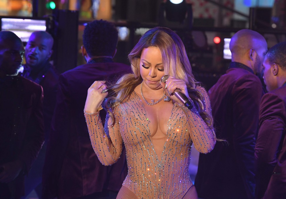 Mariah Carey during her New Year’s Eve performance. Photo: AFP