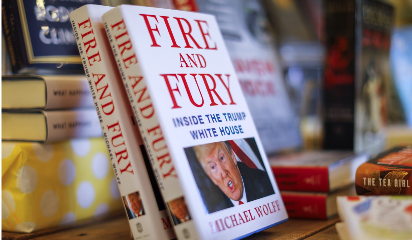 Michael Wolff's book 'Fire and Fury' for sale at the Little Shop of Stories bookstore in Decatur, Georgia. Photo: EPA