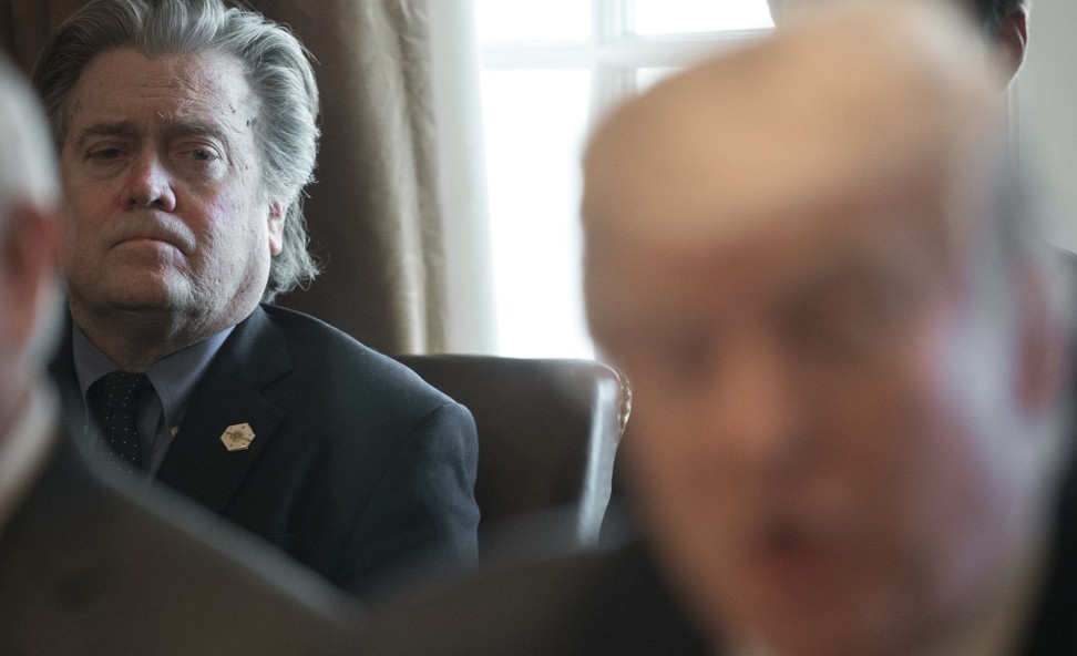 Steve Bannon, who is quoted at length in Fire and Fury, received a cease-and-desist order from Trump’s lawyers for allegedly violating a non-disclosure agreement in relation to the book. Photo: AFP