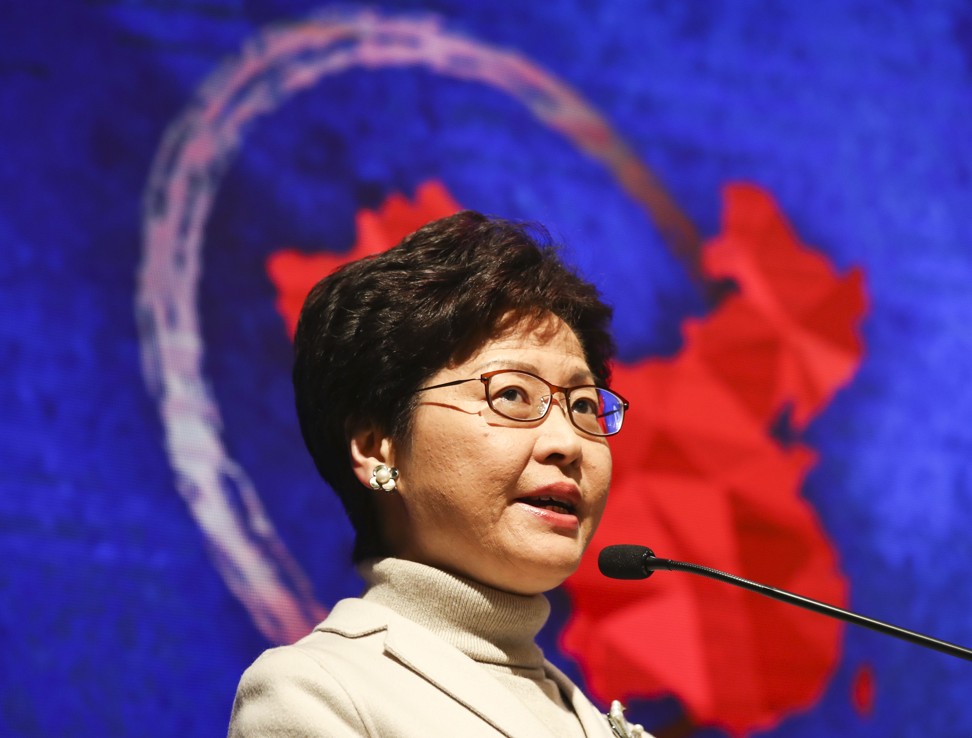 China has become a defender of globalisation and a champion for multilateral cooperation on trade, Hong Kong Chief Executive Carrie Lam Cheng Yuet-ngor said. Photo: Nora Tam