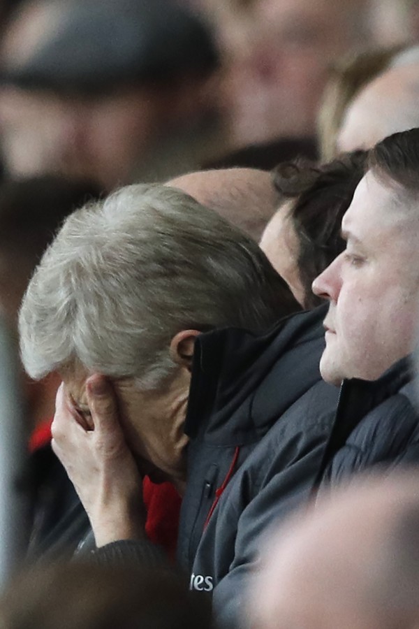 Arsenal manager Arsene Wenger watched his team beaten by Bournemouth. Photo: AFP