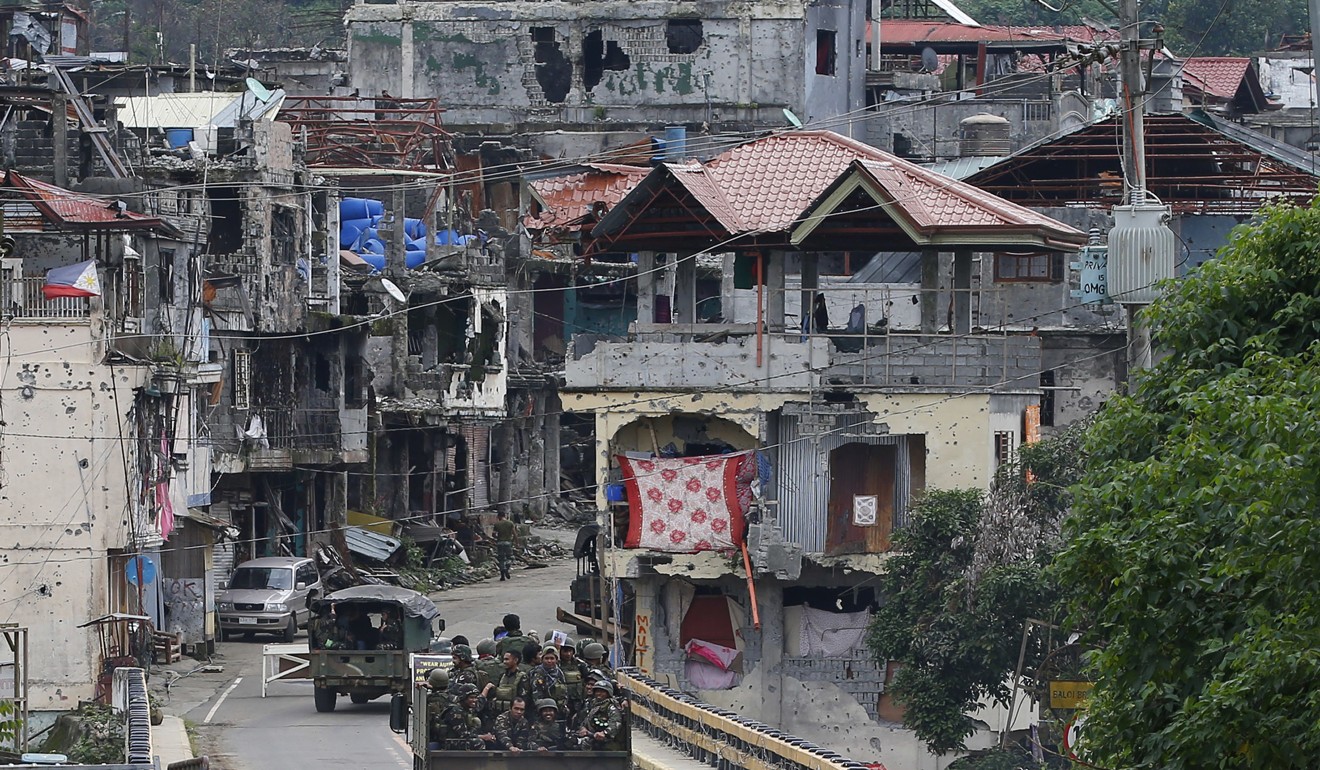 Marawi city was destroyed by fighting between Islamic State-linked militants and Philippine forces in 2017. Photo: AP