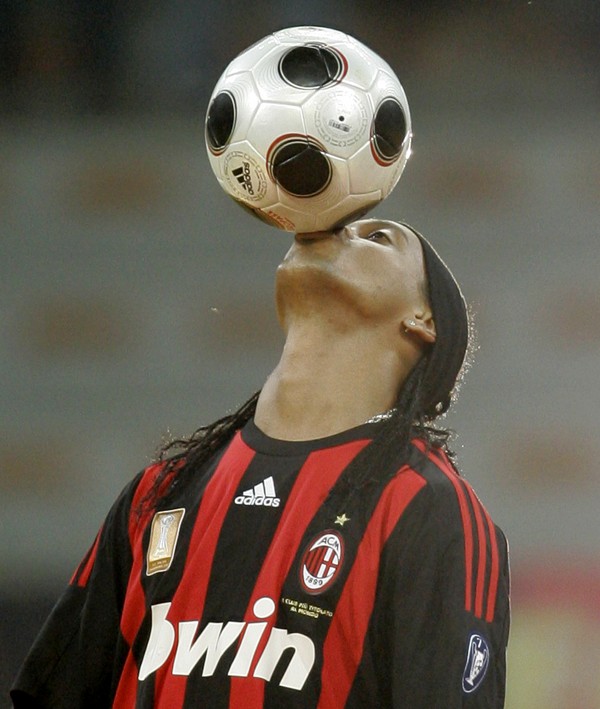 Ronaldinho won the Serie A title in 2011 at AC Milan. Photo: AP