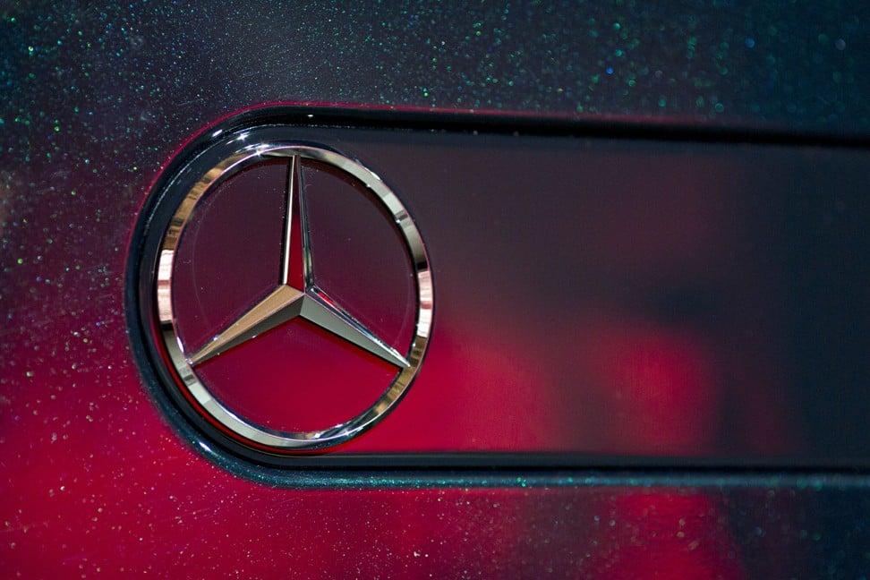 The logo on the Daimler AG Mercedes-Benz G-Class, the first completely redesigned so-called Gelandewagen in 40 years.