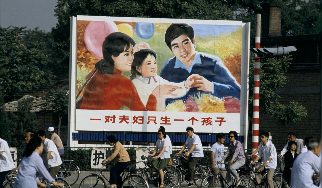 A billboard promoting the one-child policy, which was introduced in 1979 to keep population growth in check. Photo: Alamy